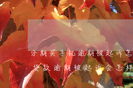 分期买手机逾期被起诉怎么还钱-手机分期贷款逾期被起诉会怎样