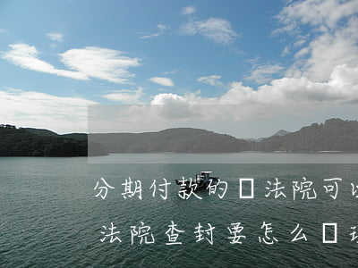 分期付款的車法院可以查封嗎(分期付款車被法院查封要怎么處理)