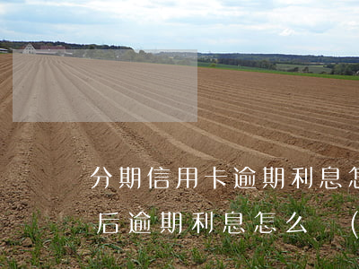 分期信用卡逾期利息怎么計(jì)算(分期后逾期利息怎么計(jì)算公式)