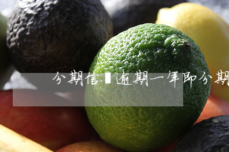 分期信貸逾期一年(即分期逾期三年)