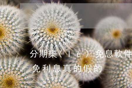 分期樂(lè)免息軟件-分期樂(lè)免利息真的假的