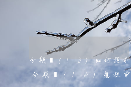 分期樂(lè)如何提前還款還能退款嗎-分期樂(lè)想提前還款怎么還