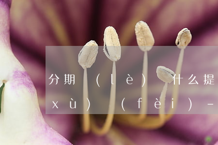分期樂(lè)為什么提前還款還要手續(xù)費(fèi)-分期樂(lè)提前還款還要手續(xù)費(fèi)嗎