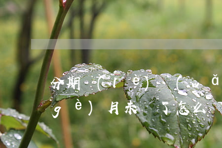 分期樂(lè)網(wǎng)貸欠一個(gè)月未還了怎么辦-分期樂(lè)一個(gè)月沒(méi)還