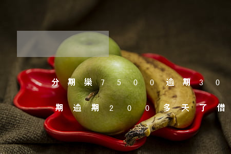 分期樂7500逾期300天了-分期樂逾期逾期200多天了,借款4000元