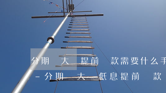 分期樂大額提前還款需要什么手續(xù)-分期樂大額低息提前還款