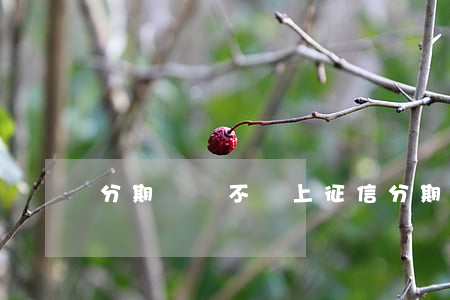 分期樂會不會上征信(分期樂會不會上征信記錄)