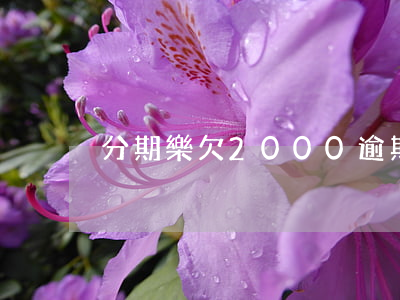 分期樂欠2000逾期(欠分期樂1500)