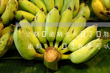 分期樂逾期七天還了還能刷出來嗎-分期樂逾期7天還了就不可以借了嗎