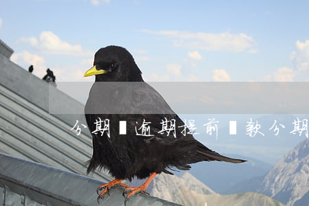分期樂逾期提前還款(分期樂無法提前還款)
