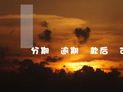 分期樂逾期還款后還可以再借么
