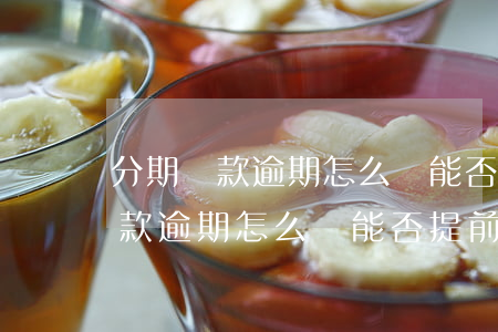分期貸款逾期怎么辦能否提前償還-分期貸款逾期怎么辦能否提前償還本金