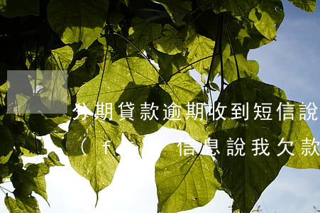分期貸款逾期收到短信說起訴(分期貸給我發(fā)信息說我欠款逾期)