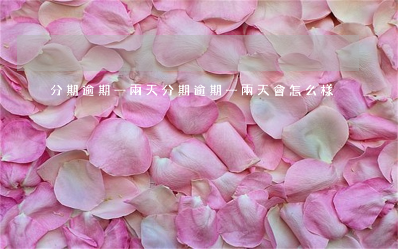 分期逾期一兩天 分期逾期一兩天會怎么樣