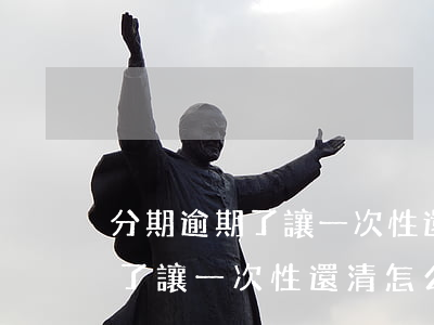 分期逾期了讓一次性還清怎么辦-分期逾期了讓一次性還清怎么辦理