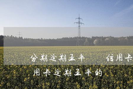 分期逾期五年沒還信用卡好通過嗎(有沒有信用卡逾期五年的)