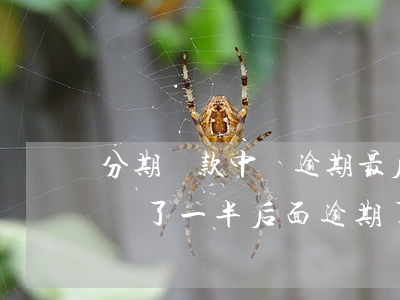分期還款中間逾期最后都還上了-分期還款還了一半后面逾期了