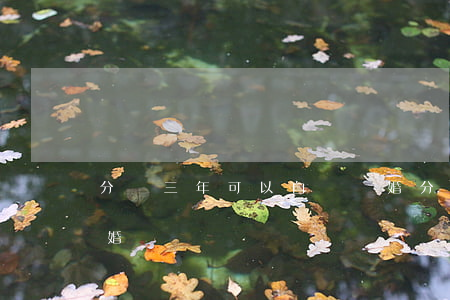分開三年可以自動離婚(分開三年可以自動離婚嗎)