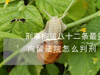刑事拘留八十二条最多判多少(八十二条刑事拘留法院怎么判刑)