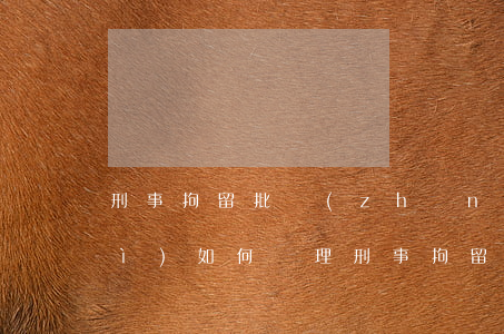 刑事拘留批準(zhǔn)逮捕后會(huì)如何處理，刑事拘留被批準(zhǔn)逮捕以后怎么辦