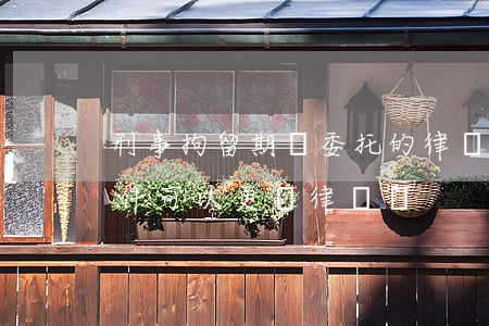 刑事拘留期間委托的律師可以變更嗎(刑事案件可以更換律師嗎)
