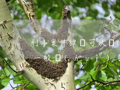 刑事案件律師可以會(huì)見幾次(律師一般會(huì)見幾次)