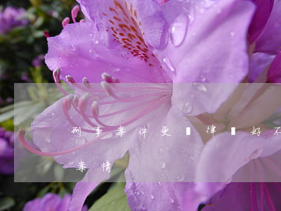 刑事案件更換律師好不好(換律師會不會影響案情)