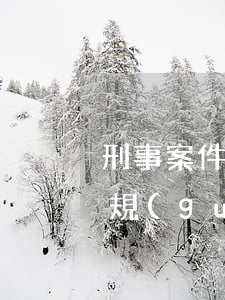 刑事案件立案管轄相關(guān)法律法規(guī)匯總