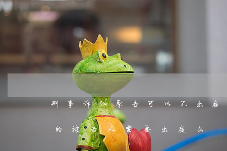 刑事诉讼原告可以不出庭吗(刑事案件不上诉的被告人需要出庭么)