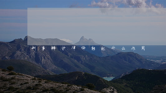 刑事辩护律师能起什么作用