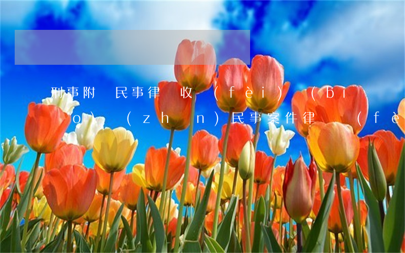刑事附帶民事律師收費(fèi)標(biāo)準(zhǔn)(民事案件律師費(fèi)收費(fèi)標(biāo)準(zhǔn))