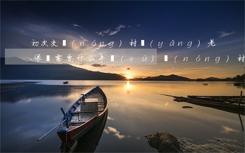 初次交農(nóng)村養(yǎng)老保險需要什么手續(xù)(農(nóng)村首次交養(yǎng)老保險流程是什么?)