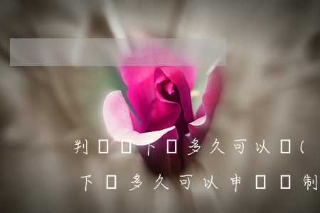 判決書下來多久可以執(zhí)行(判決書下來多久可以申請強制執(zhí)行)