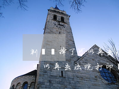 判決書掉了可以再去法院打印嗎(判決書掉了可以再去法院打印嗎)