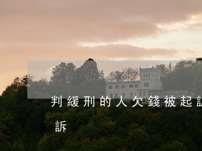 判緩刑的人欠錢被起訴 判緩刑的人欠錢被起訴