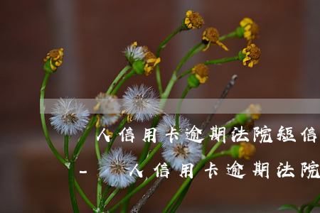 別人信用卡逾期法院短信發(fā)到我這-別人信用卡逾期法院短信發(fā)到我這里
