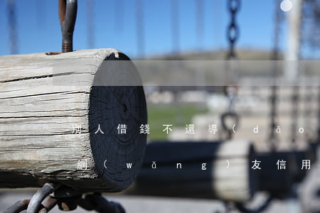 別人借錢不還導(dǎo)致我信用卡逾期（網(wǎng)友信用卡逾期要借錢）