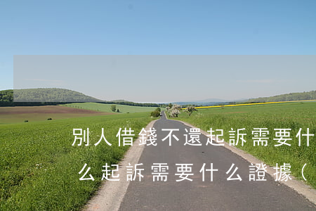 別人借錢不還起訴需要什么材料(借錢不還怎么起訴需要什么證據(jù))