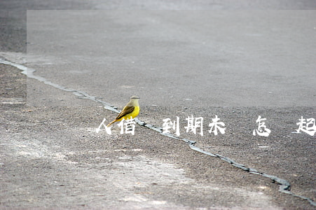 別人借錢到期未還怎樣起訴