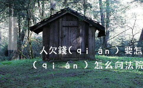 別人欠錢(qián)要怎樣起訴(別人欠錢(qián)怎么向法院起訴)