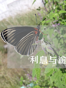 利息与逾期利息（利息和逾期利息可以都收吗）