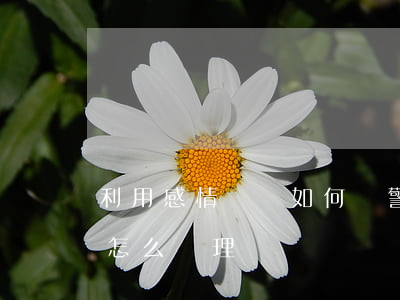 利用感情詐騙如何報警立案(詐騙后報警警察怎么處理)