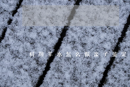 利用羊水怎么做亲子鉴定（羊水亲子鉴定）