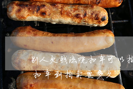 别人欠钱法院扣车可以拍卖吗(法院强制执行扣车到拍卖要多久)
