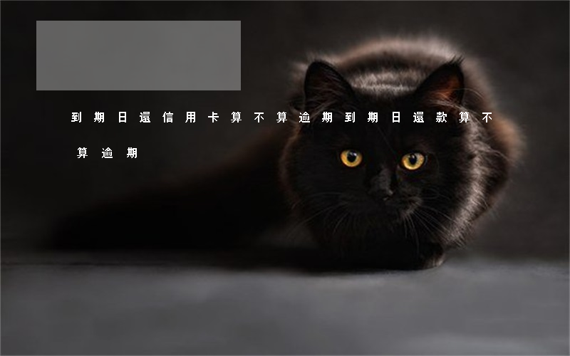 到期日還信用卡算不算逾期(到期日還款算不算逾期)