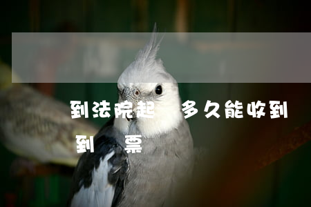 到法院起訴多久能收到傳票(提起訴訟多久收到傳票)