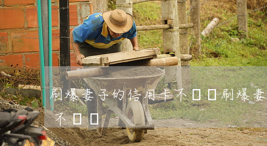 刷爆妻子的信用卡不還錢(刷爆妻子的信用卡不還錢)