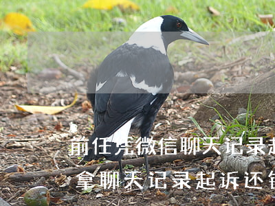 前任凭微信聊天记录起诉胜率多大-前男友拿聊天记录起诉还钱