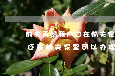 前夫再婚我户口在前夫家怎么办?(离婚后户口还在前夫家里可以办理再婚吗)