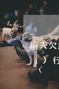 前夫欠網(wǎng)貸前妻會被執(zhí)行嗎(前夫欠網(wǎng)貸前妻會被執(zhí)行嗎)